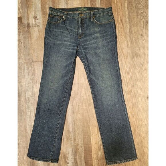 Ralph Lauren Jeans Co. Premium Classic Straight Leg Women's Jeans Dark Size 12 - Picture 2 of 10